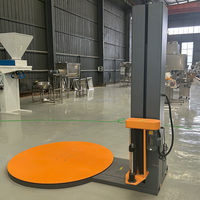 Machine d'emballage de palettes avec film étirable en PE pour la logistique et le stockage en entrepôt, type plateau tournant automatique
