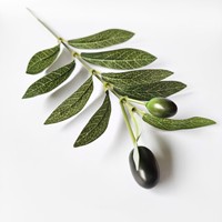 Realistisch kunstmatig olijfbladsteel, nep groene plant voor thuis, hotel, B&B, tafelvaas, bloemige zachte decoratie