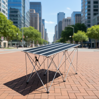 Table de DJ pliable en alliage d'aluminium 122*61cm avec supports de rehausseur pliables verrouillables