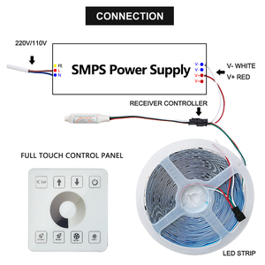 10M Set Lengkap LED Strip Aliran Cahaya Runner 2835 WS2811 120 LEDs/<span class=keywords><strong>M</strong></span> dengan Panel Sentuh RF dan AC-DC 24V 150W Suplai Daya Switching - Product Image 6