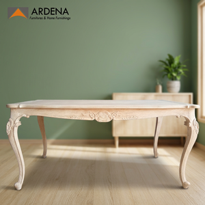 Ardena Lime Wash Finished Contemporary Solid Wood Rectangle <b>Foldable</b> Antique Dining <b>Table</b>-Durable Jepara Furniture for Dining - Product Image 3
