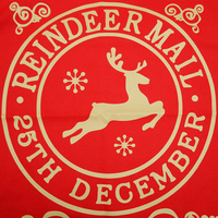 Sac de Noël Rouge en Gros avec Cordon de Serrage, Imprimé Renne, Style Vintage, pour Cadeaux et Rangement, Emballage Cadeau