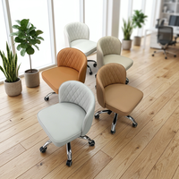 Chaise de bureau exécutive moderne en PU Bomacy, réglable en hauteur, pour technicien en ongles, salon de beauté, dossier pivotant commercial, vente en gros