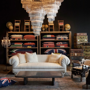 Phong cách sang trọng phòng khách tối giản màu trắng chesterfield sofa thoải mái phong cách Pháp sofa tái chế đồ nội thất vải thông - Product Image 3