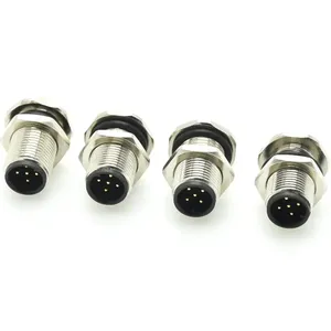 M12 Offre Spéciale 8 broches X Code femelle circulaire IP67 connecteur de montage sur panneau PCB à prise frontale - Product Image 3