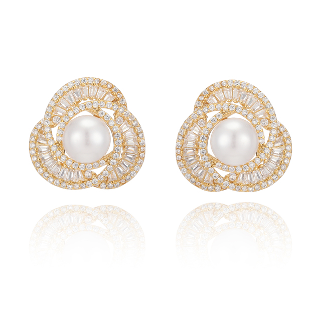 Earring Simple Seiko Dainty Golden Geometric Pearls Student Accessory Retro 2026 Exquisite Easter Cute Stud Earrings
