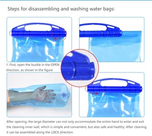 Poche à eau pour sports de plein air, pliable, portable, en plastique, étanche, pour le cyclisme, la course à pied, le camping - Product Image 6