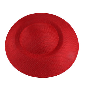27x26CM Lady's Imitation Sinamay <strong>Hats</strong> Base Royal <strong>Ascot</strong> Linenette Solid Color Round Fascinator Base - Product Image 4