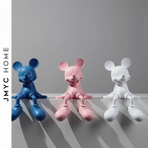 Scultura moderna di topolino del fumetto della vetroresina di Pop Art per l'artigianato del metallo dell'ornamento della decorazione domestica - Product Image 2