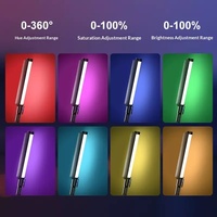 Lampe de poche RGB avec batterie pour la prise de vue vidéo, bâton lumineux pour Tiktok, Youtube, studio photo