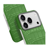 Nouvel Arrivage – Étui de Luxe Personnalisé en Cuir Véritable de Crocodile Exotique Haut de Gamme pour iPhone 18 17 Pro Max avec Fermeture Magnétique