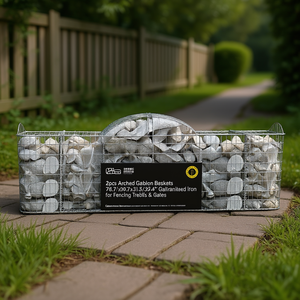 Paniers gabions cintrés Rubin Fence 78.7x19.7x31.5 po en fer galvanisé pour clôtures, treillis et portails - Product Image 2