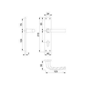HOPPE Langschild-Drückergarnitur F2 PZ 72 mm - Product Image 2