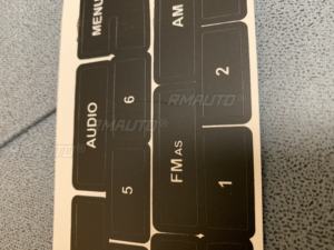 Nouvel autocollant de réparation pour boutons de radio de voiture Fiat Grand Punto, autocollants de réparation pour boutons usés et décollés de la radio stéréo, noir - Product Image 5