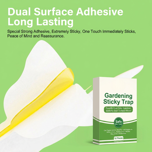 Trampas Adhesivas Universales <span class=keywords><strong>para</strong></span> Control de Plagas, Tabla de Pegamento Amarilla y Azul, Previenen Insectos Dañinos <span class=keywords><strong>para</strong></span> <span class=keywords><strong>Plantas</strong></span> <span class=keywords><strong>en</strong></span> <span class=keywords><strong>Macetas</strong></span> y Jardín - Product Image 2