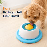 Gamelle anti-anxiété pour chien à alimentation lente, avec boule rotative pour le nettoyage de la langue, esthétique et antidérapante, pour soulager l'ennui (vente en gros)