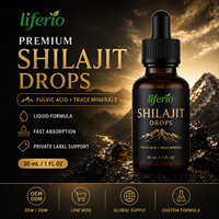 Échantillon Gratuit d'Extrait Liquide de Shilajit en Gouttes, Fournisseur de Flacons Compte-gouttes à Marque Privée