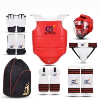 Protège-tibias unisexe Quteng respirant pour arts martiaux, équipement de taekwondo durable, protection légère pour le kickboxing et le sparring