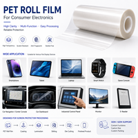 Protector de Pantalla para Samsung Galaxy S24 Ultra en Rollo de Película PET de 0.33mm, Adhesivo, Reflectante, Anti Luz Azul, Alta Calidad, HD Transparente