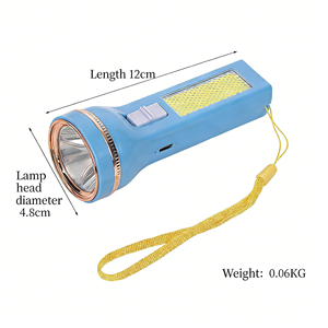 브라이트 버드 다기능 ABS USB 충전식 IP44 방수 휴대용 손전등 작업등 LED 캠핑 조절 가능 - Product Image 5