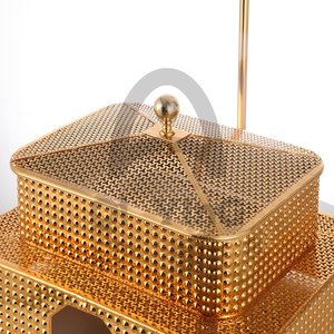 Olla Calentadora de Alimentos Tipo Buffet, Cuadrada, Dorada, de Acero Inoxidable 201, 5.5L, con Método de Calentamiento con Alcohol, para Hoteles y Restaurantes - Product Image 5