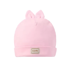 Bonnet pour bébé, bonnet d'hôpital pour <span class=keywords><strong>nouveau</strong></span>-<span class=keywords><strong>né</strong></span>, 100% coton, tricoté, double couche, avec turban - Product Image 6