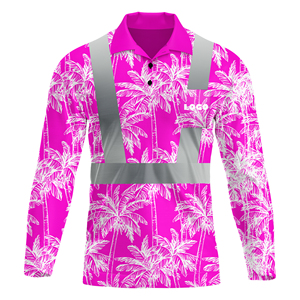 Người Đàn Ông Của Hi VIS Phản Quang An Toàn Làm Việc Polo Áo Sơ Mi Tùy Chỉnh In Mô Hình Xây Dựng Polo Áo Sơ Mi Hoa Tribal Hawaii Áo Sơ Mi - Product Image 4