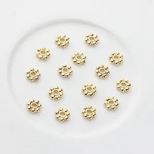 5 мм медные гальванические 14K золотые снежные бусины DIY аксессуары кулон