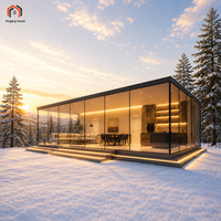Maison préfabriquée moderne de luxe, véranda, maison mobile, cabane en verre miroir, vente directe de l'usine chinoise