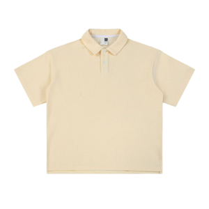 OEM Customized Anti-Wrinkle Embroidered Logo Print Unisex Summer Solid Color Knitted Breathable Cotton Waffle for Shirt - Product Image 1