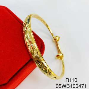 Xuping תכשיטים 24 קרט ערבי זהב מצופה צמיד, סיטונאי דובאי פשוט עיצוב זהב צמיד צמיד לנשים - Product Image 4