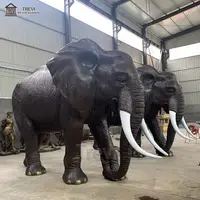 חיים גודל גדול דקורטיבי עתיק מחוץ יצוק ברונזה גן פיל בעלי החיים פיסול פסלי דקור