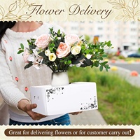 Boîtes de livraison en carton recyclables pour fleurs en gros Vase à fleurs Livraison postale boîte d'emballage en carton ondulé Boîte de livraison pour fleuriste