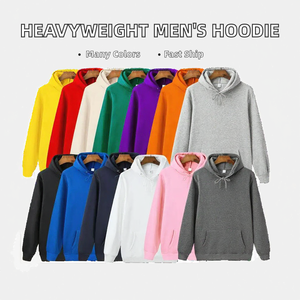 Sweat-shirt pour homme de haute qualité 100% coton lourd uni Automne Écologique Imperméable Anti-boulochage Coupe ample Livraison en 7 jours - Product Image 2