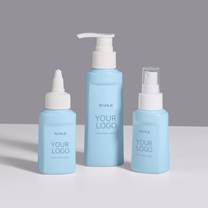 Botellas de Plástico Sanle de 50ml y 100ml, Cilindro de HDPE con Bomba Dosificadora para Lociones y Cosméticos - Product Image 1