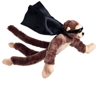 Usine logo personnalisé singe criant fronde volante impression en peluche singe mouche jouet avec son