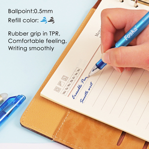 Penna Gel Cancellabile Foska Nera e Blu 0.5mm con Gomma <span class=keywords><strong>per</strong></span> Studenti e Ufficio - Product Image 5