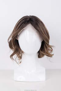 Perruque Lace Front Transparente Ella Balayage Marron pour <span class=keywords><strong>Cheveux</strong></span> Humains, Perruque 4x4 Skin Top pour Femmes, <span class=keywords><strong>Cheveux</strong></span> Remy Ondulés Naturels pour Volume - Product Image 3