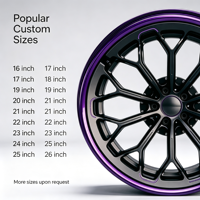 Velg Alloy Forged One Piece Warna Hitam Ungu Model Stance Custom Cocok untuk Lexus ES Mercedes C Class Honda Civic MiniCooper
