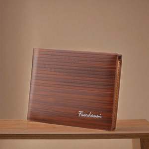 Men's Short <b>Waterproof</b> PU Leather <b>Wallet</b> with Custom Logo-Fashion Card Holder Shipped Randomly - Product Image 3