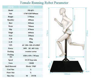 Manichini appesi manichini sport femminili che mostrano running man cloth test robot - Product Image 5