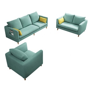Giá rẻ hiện đại bằng gỗ chân thiết kế cắt vải Bìa Modular sofa Set đồ nội thất phòng khách 1 + 2 + 3 sofa Set - Product Image 6