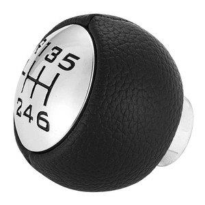 Pomo de Palanca de Cambios de Cuero Negro de 6 Velocidades para Peugeot 307 308 5008 Citroën - Product Image 2
