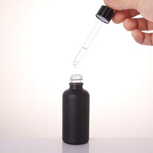 Flacon <span class=keywords><strong>Cosmétique</strong></span> Noir Givré <span class=keywords><strong>pour</strong></span> Huiles Essentielles, Meilleures Ventes, 5 ml, 10 ml, 15 ml, 30 ml, 50 ml, 100 ml, Avec Pipette Graduée et Emballage en Carton - Product Image 3