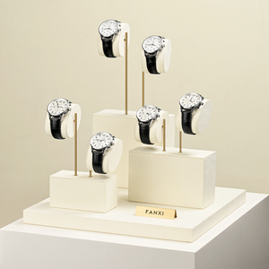Fanxi New Luxury Đồng hồ cửa sổ hiển thị khay biểu tượng tùy chỉnh kim loại sợi nhỏ cổ tay đồng hồ hiển thị đứng - Product Image 1