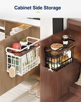 Magnetische metalen koelkast wandmontage keuken organizer 2-laags opvouwbare opbergmand rek fruit groenten voorraadkast kruidenrek