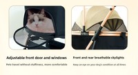 Poussette pour animaux de compagnie SJL pour les sorties - Compatible vélo - Légère - Pliable - Métal - Détachable - Avec assistance électrique à une touche - Petits chiens et chats