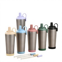 Nouvelle Tasse Thermos en Titane Pur 710 ml 2026 – Conception Cylindrique Double Paroi Sous Vide, Simplicité Moderne Haut de Gamme, Maintien Thermique 12-24 Heures