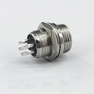 Conectores Circulares GX16, Macho y Hembra, Montaje en Panel con Brida, Carcasa de Aleación de Cobre y Zinc, IP55, Adaptador Automotriz - Product Image 4