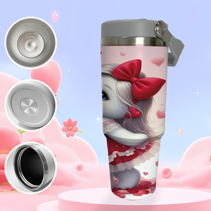 Vasos Personalizados de 30 oz con Diseño de Animales y Gatos para San Valentín, Disponibles en EE. UU., Ideales para Amantes de Mascotas y Enamorados - Product Image 2
